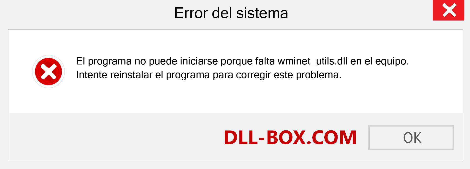 ¿Falta el archivo wminet_utils.dll ?. Descargar para Windows 7, 8, 10 - Corregir wminet_utils dll Missing Error en Windows, fotos, imágenes